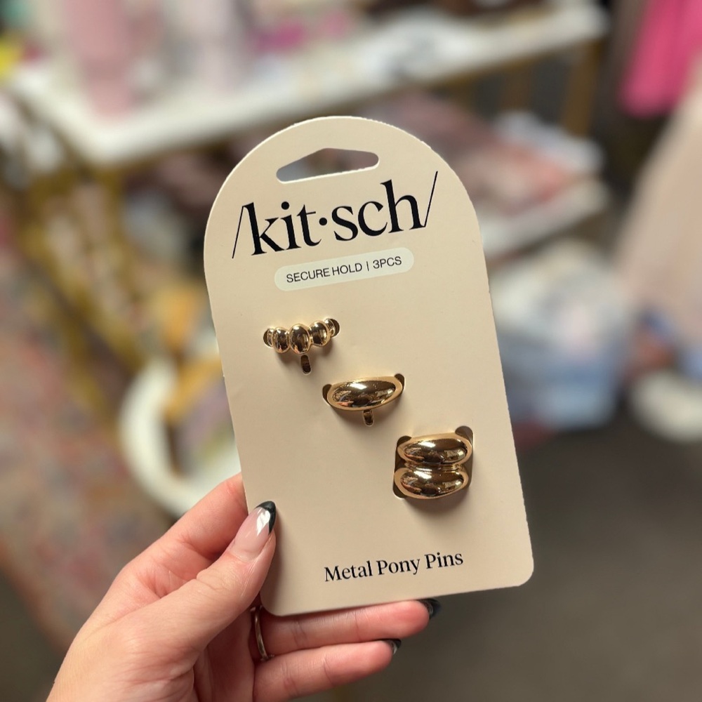 NWT 3 Piece Gold Metal Cloud Pony Pins Set